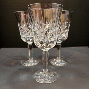 Retired LENOX Charleston Crystal Water Goblets Set of 3
